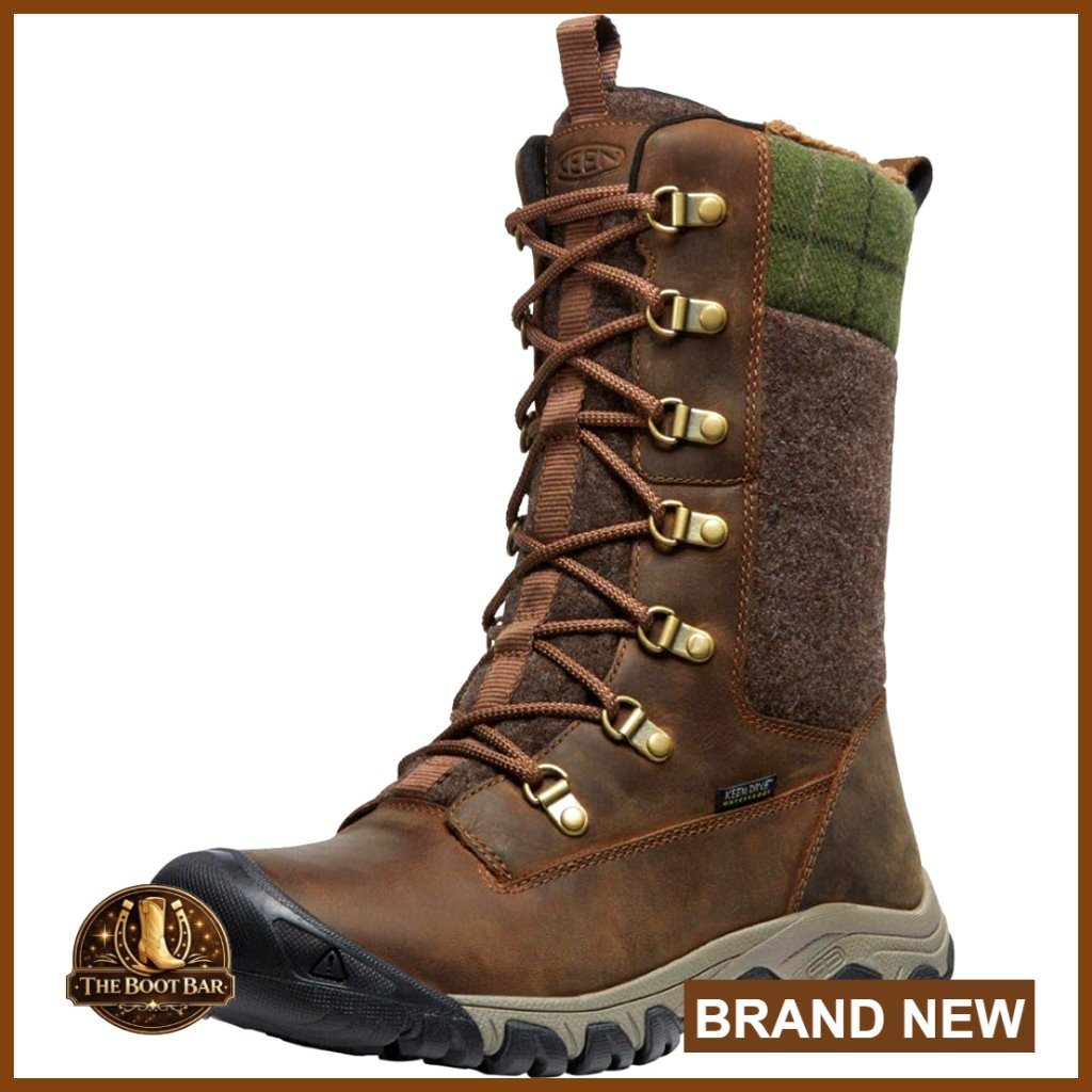 Waterproof Insulated Snow Boots, Mid-Calf Height, Lace-Up Leather Hiker